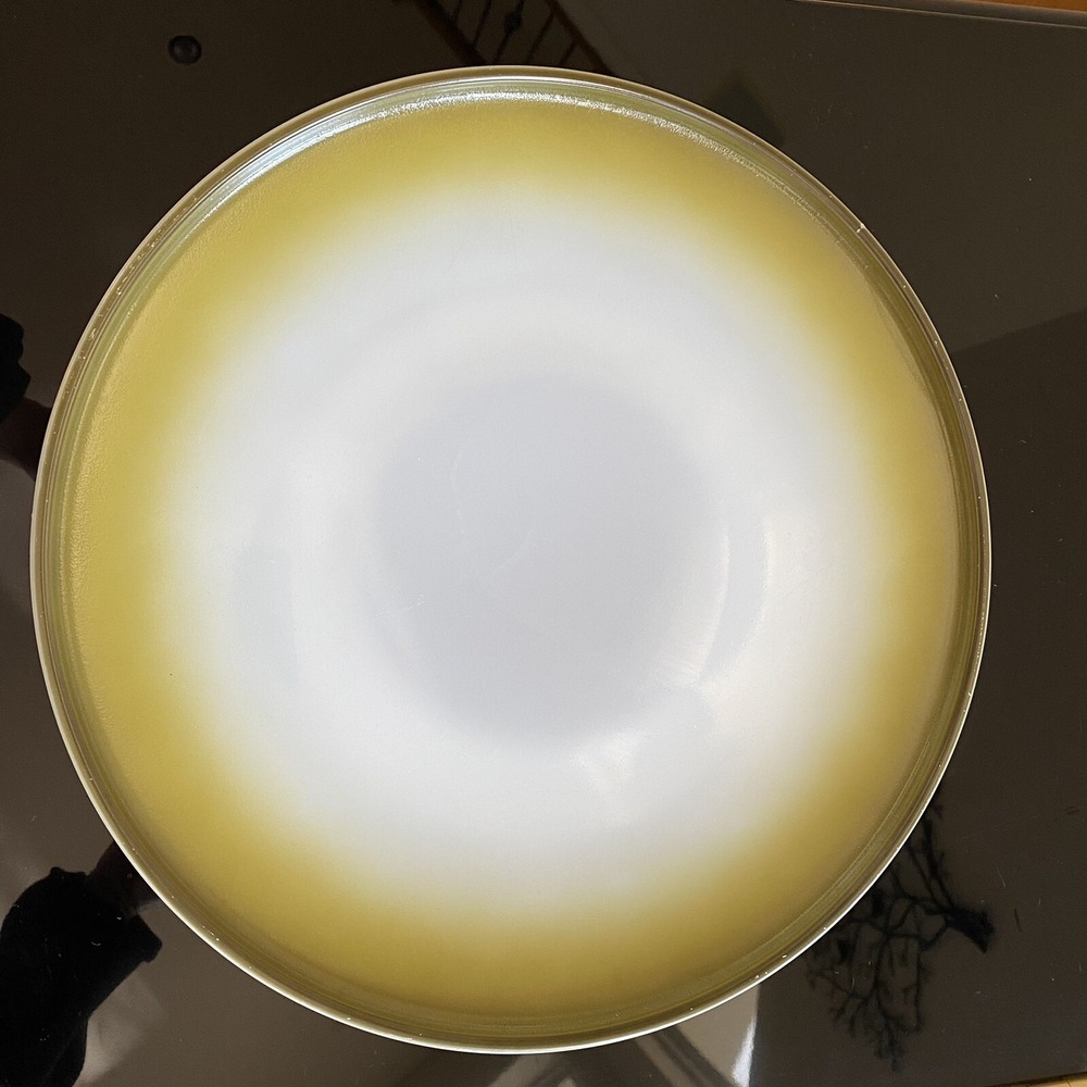 Vintage Fire King Unmarked Avocado‎ Green 12" Round Mid Century Platter